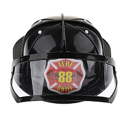 Simulation Fireman Casque De Sécurité Pompier Réglable Casquette Chapeau Jouet Noir