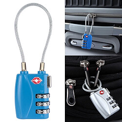 Wewoo Cadenas alliage de zinc, mot passe à 3 chiffres, à bagages TSA Lock (bleu)