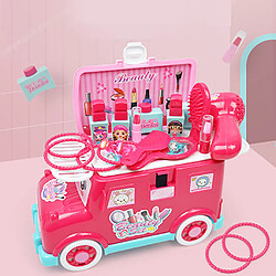 Cadeau de Noël de restauration rapide Simulation Bus Coiffeuse Toy Set Play Food pour Tod