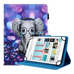 Etui en PU Impression de motifs Universel Antichoc l'éléphant pour votre Tablet 7 pouces