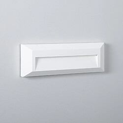 Ledkia Balise LED Extérieure 2W En Saillie au Mur Rectangulaire Élide Blanche Blanc neutre 4000K