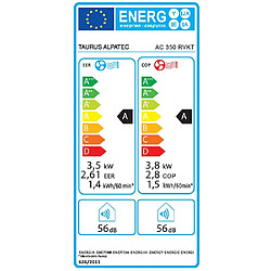 Climatiseur mobile réversible 3500w 35m2 avec kit - ac350rvkt - TAURUS ALPATEC