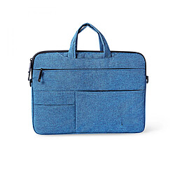 General Sacoche pour ordinateur portable Messenger, sac à dos pour ordinateur portable, sac à bandoulière en toile résistante à l'eau, porte-documents convertibles pour ordinateur portable avec bandoulière pour homme femme, étanche(bleu)