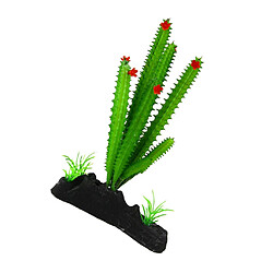 Set de 2 Plantes Aquarium Artificielles Décoration de Simulation en Résine