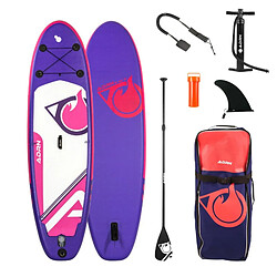 Adrenalin Paddle Gonflable CARVER 9' 30'' 5'' (274x76x12,7cm) avec Pompe, Pagaie, Leash et Sac de transport