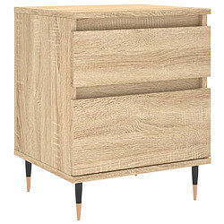 Maison Chic Lot de 2 Tables de chevet - Tables de Nuit chêne sonoma 40x35x50 cm bois ingénierie pas cher