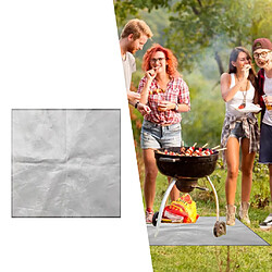 Acheter Fire Pit Mat Grill Mat Deck Protector Fireproof Pad Pelouse Couverture BBQ 100x100cm