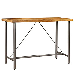 Helloshop26 Table haute mange debout bar bistrot teck recyclé massif marron 150 cm 0902119