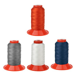 Avis Lot de 4 Pièces 500 Mètres Couture de Fil Cordon en Nylon Solide pour Sac à Dos Tente Blanc + Bleu Foncé + Orange + Gris Foncé