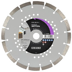 Sidamo Disques diamants jante segmentée matériaux de construction Pro Béton diamètre 230 mm, épaisseur 2,4 mm, alésage 22,2 mm