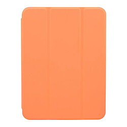 Etui en PU skin touch avec support à trois volets et porte-stylo orange pour votre Apple iPad mini (2021)