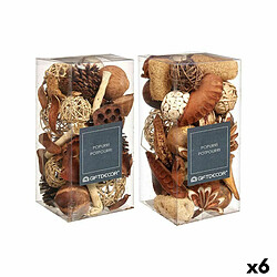 Gift Decor Pot-pourri décoratif Blanc Marron Rouge 14 x 30,5 x 14 cm (6 Unités)