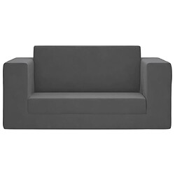 Avis Maison Chic Canapé-lit convertible 2 places, Clic-Clac pour enfants anthracite peluche douce -GKD98966