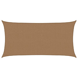 vidaXL Voile d'ombrage 160 g/m² Taupe 2,5x4,5 m PEHD