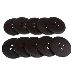 Acheter Bouton en bois plat de 10 pièces à coudre Accessoires Vêtements 50mm brun foncé