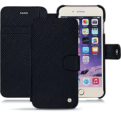 Housse cuir Apple iPhone 7 Plus - Rabat portefeuille - Noir élégant ( Noir / Black ) - NOREVE