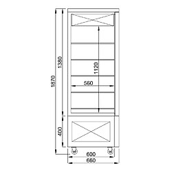 Vitrine Réfrigérée 4 Faces Vitrées pour Chocolat - Combisteel