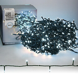 Ecd Germany Guirlande lumineuse Noël 480 LEDs blanc froid déco eclairage extérieur/intérieur