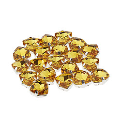 Acheter 20pcs cousent des strass en cristal avec des trous pour des chaussures habillées à décor doré