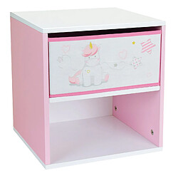 Fun House CIJEP Table de chevet enfant Licorne