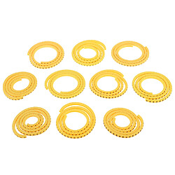 1000x Marqueurs De Câbles Réseau Jaune Identification Étiquette No 0-9 Accessoires