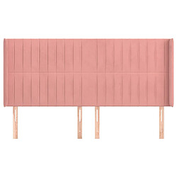 Avis Maison Chic Tête de lit scandinave avec oreilles,meuble de chambre Rose 183x16x118/128 cm Velours -MN72281