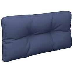 vidaXL Coussin de palette bleu marine 80x40x12 cm tissu