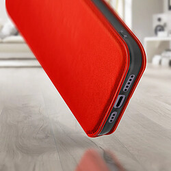 Avizar Housse folio iPhone 14 Pro Clapet Porte-cartes Fonction Support Vidéo rouge pas cher