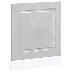 vidaXL Panneau de lave-vaisselle Kalmar gris béton 60x1,5x67 cm