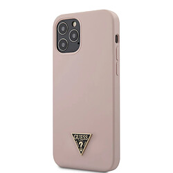 Guess Maroquinerie Guess GUHCP12MLSTMLP Coque de Protection en Silicone pour iPhone 12/12 Pro 6,1' Rose Clair