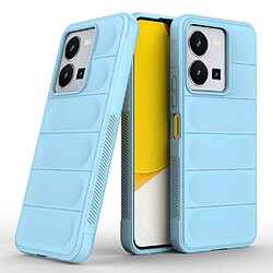 Htdmobiles Coque pour Vivo Y22 / Y22s / Y35 - housse etui silicone gel fine + verre trempe - BLEU CLAIR