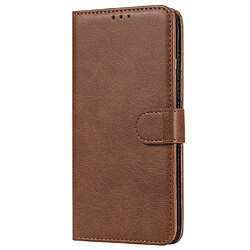 Wewoo Housse Coque Pour Huawei Honor 8A / Y6 2019 Étui de protection à rabat horizontal de couleur unie avec support et fentes cartes et portefeuille et cadre photo et lanière marron