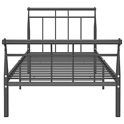 Avis vidaXL Cadre de lit sans matelas noir métal 90x200 cm