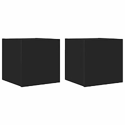 vidaXL Meubles TV muraux 2 pcs Noir 30,5x30x30 cm