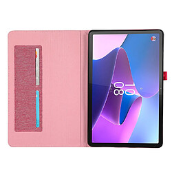 Etui en PU avec support et porte-carte pour votre Lenovo Tab P11 Pro Gen 2 - rose