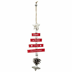 Paris Prix Sujet de Noël Sapin Étoile 33cm Rouge & Blanc