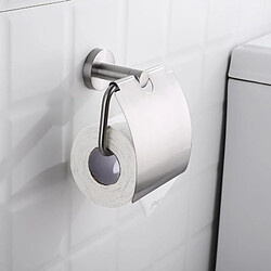 Avis Universal Porte-papier pour toilettes brossées avec couvercle étanche Porte-papier pour toilettes en acier inoxydable