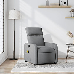 Maison Chic Fauteuil Relax pour salon, Fauteuil de massage inclinable Gris clair Tissu -GKD50162