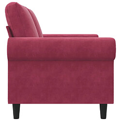 Acheter vidaXL Canapé à 2 places Rouge bordeaux 120 cm Velours