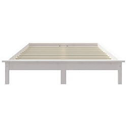 Acheter vidaXL Cadre de lit sans matelas blanc bois massif