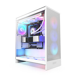 Boîtier ATX semi-tour NZXT H7 Flow RGB Midi Blanc