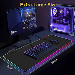 Acheter Universal RVB Mouse Pad Gaming Mousepad Gamer Grand Desk Backlit Mats L