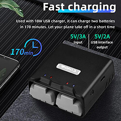 Avis Deux Voies Batterie de Charge Hub pour DJI Mavic Mini / Mini 2 Drone de Charge Accessoires 2 Batteries Couleur: noir Net poids: 66.8g Taille: