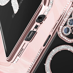 Acheter Avizar Coque Diamant pour Samsung A13 5G et A04s MagSafe Contour Strass Rose Champagne