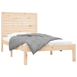 Avis Maison Chic Lit adulte - Lit simple Cadre de lit,Structure du lit Contemporain Bois massif 90x200 cm -MN59866