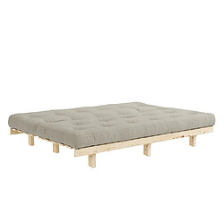 Avis Inside 75 Banquette convertible futon LEAN pin coloris lin couchage 130x190 cm.