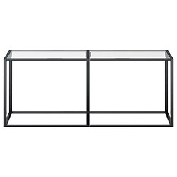 Avis Maison Chic Table console | Meuble d'entrée | Table d'appoint Transparent 180x35x75,5 cm Verre trempé -GKD25567