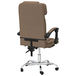 Acheter vidaXL Fauteuil de massage inclinable de bureau Marron Tissu