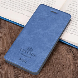 Wewoo Housse Coque Etui en cuir Crazy Horse Texture Flip horizontal pour iPhone XR, avec support et fente pour carte (bleu)