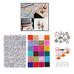 Acheter 5000 pièces En Verre Perle de Rocaille Petit Artisanat Perles pour DIY Bracelet Colliers Artisanat Fabrication de Bijoux Fournitures avec 3 Pièces